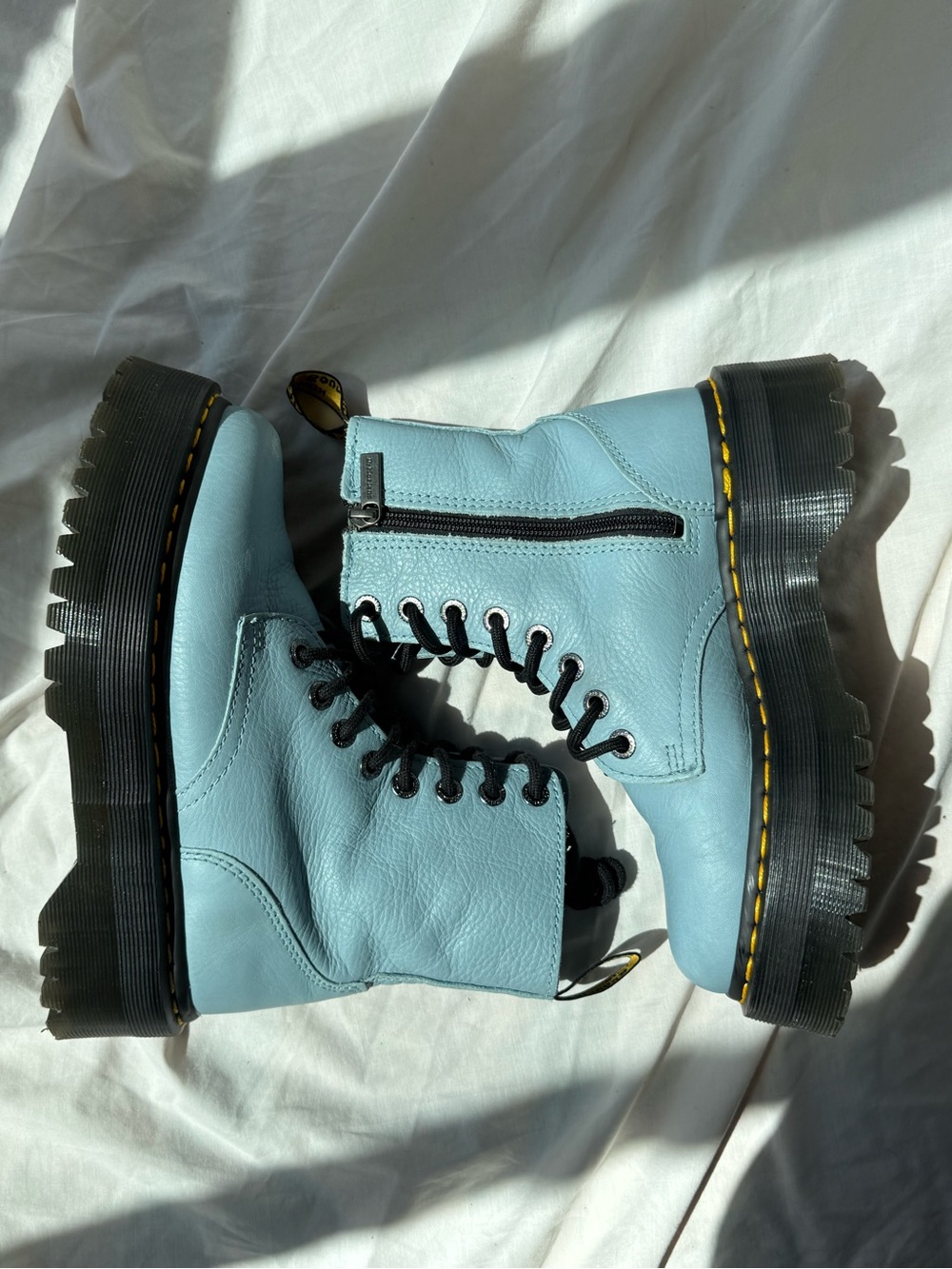 Dr. Martens Platform Jadon Baby Blue Boots Size US 7 - Picture 4 of 7